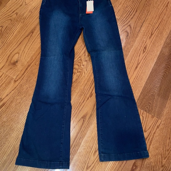 Flamingo NWT flare jeans Size large Dark wash denim - Picture 3 of 8